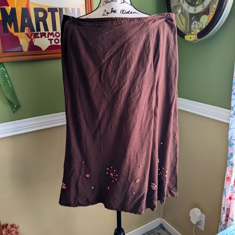 Avenue linen skirt